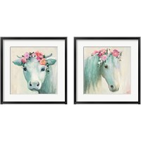 Framed 'Festival Girl  2 Piece Framed Art Print Set' border=