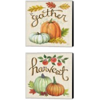 Framed 'Autumn Harvest Linen 2 Piece Canvas Print Set' border=