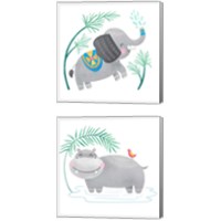 Framed Safari Cuties  2 Piece Canvas Print Set