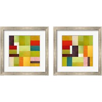 Framed Color Study Abstract 2 Piece Framed Art Print Set