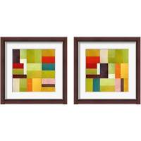 Framed 'Color Study Abstract 2 Piece Framed Art Print Set' border=