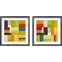 Framed Color Study Abstract 2 Piece Framed Art Print Set