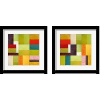 Framed 'Color Study Abstract 2 Piece Framed Art Print Set' border=