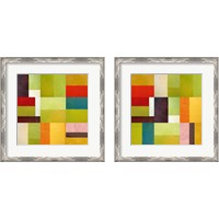 Framed 'Color Study Abstract 2 Piece Framed Art Print Set' border=