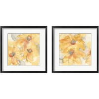 Framed 'Golden Clematis 2 Piece Framed Art Print Set' border=