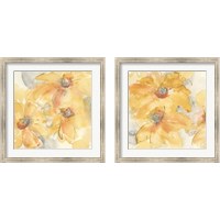 Framed 'Golden Clematis 2 Piece Framed Art Print Set' border=