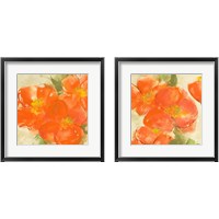 Framed Tangerine Poppies 2 Piece Framed Art Print Set