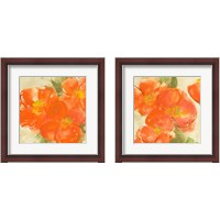 Framed Tangerine Poppies 2 Piece Framed Art Print Set