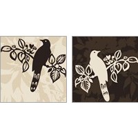 Framed 'Song Bird 2 Piece Art Print Set' border=