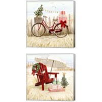 Framed 'Christmas Coast 2 Piece Canvas Print Set' border=