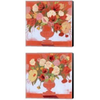 Framed 'Blossoms on Fire 2 Piece Canvas Print Set' border=