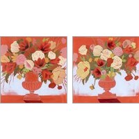 Framed 'Blossoms on Fire 2 Piece Art Print Set' border=