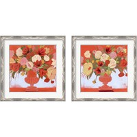 Framed 'Blossoms on Fire 2 Piece Framed Art Print Set' border=
