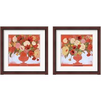 Framed 'Blossoms on Fire 2 Piece Framed Art Print Set' border=