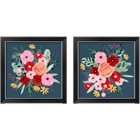 Framed 'Sweet Hearts Bouquet 2 Piece Framed Art Print Set' border=