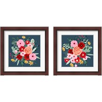 Framed Sweet Hearts Bouquet 2 Piece Framed Art Print Set