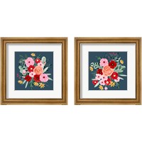 Framed 'Sweet Hearts Bouquet 2 Piece Framed Art Print Set' border=