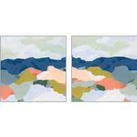 Framed 'Mountain Mosaic 2 Piece Art Print Set' border=