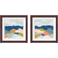 Framed 'Mountain Mosaic 2 Piece Framed Art Print Set' border=