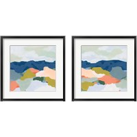Framed 'Mountain Mosaic 2 Piece Framed Art Print Set' border=