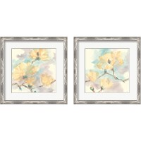 Framed Magnolias in White 2 Piece Framed Art Print Set