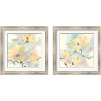 Framed Magnolias in White 2 Piece Framed Art Print Set