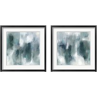 Framed 'Teal Tempest 2 Piece Framed Art Print Set' border=