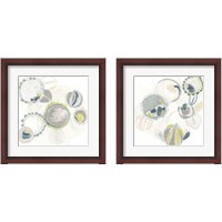 Framed 'Floral Scumble 2 Piece Framed Art Print Set' border=