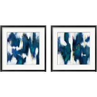 Framed 'Blue Texture 2 Piece Framed Art Print Set' border=