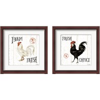 Framed 'Free Range Fresh 2 Piece Framed Art Print Set' border=