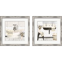 Framed 'Farmhouse Bathroom 2 Piece Framed Art Print Set' border=