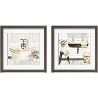 Framed Farmhouse Bathroom 2 Piece Framed Art Print Set