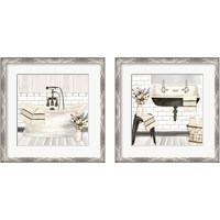 Framed 'Farmhouse Bathroom 2 Piece Framed Art Print Set' border=