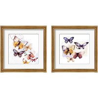 Framed 'Butterfly Fly Away 2 Piece Framed Art Print Set' border=