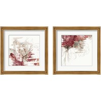 Framed 'Crimson Lust 2 Piece Framed Art Print Set' border=