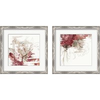 Framed 'Crimson Lust 2 Piece Framed Art Print Set' border=