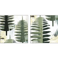 Framed 'Palms  2 Piece Art Print Set' border=