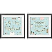 Framed 'Boss Ladies Mint 2 Piece Framed Art Print Set' border=