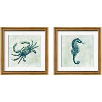 Framed Indigo Sea Life 2 Piece Framed Art Print Set