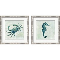 Framed 'Indigo Sea Life 2 Piece Framed Art Print Set' border=