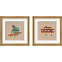Framed 'Southwestern Vibes on Walnut 2 Piece Framed Art Print Set' border=