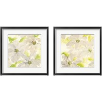 Framed 'Dancing Clematis 2 Piece Framed Art Print Set' border=