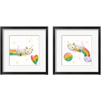 Framed Rainbow Caticorn 2 Piece Framed Art Print Set