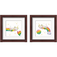 Framed Rainbow Caticorn 2 Piece Framed Art Print Set