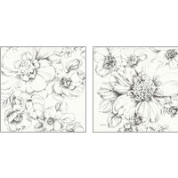 Framed 'Summer Bloom 2 Piece Art Print Set' border=