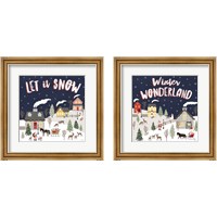 Framed Christmas Village 2 Piece Framed Art Print Set