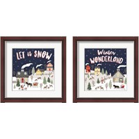 Framed Christmas Village 2 Piece Framed Art Print Set