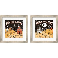 Framed 'Spooky Village 2 Piece Framed Art Print Set' border=