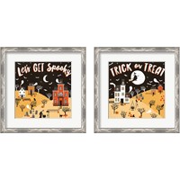 Framed 'Spooky Village 2 Piece Framed Art Print Set' border=