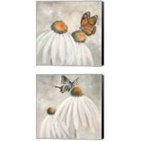 Framed 'Butterflies are Free 2 Piece Canvas Print Set' border=